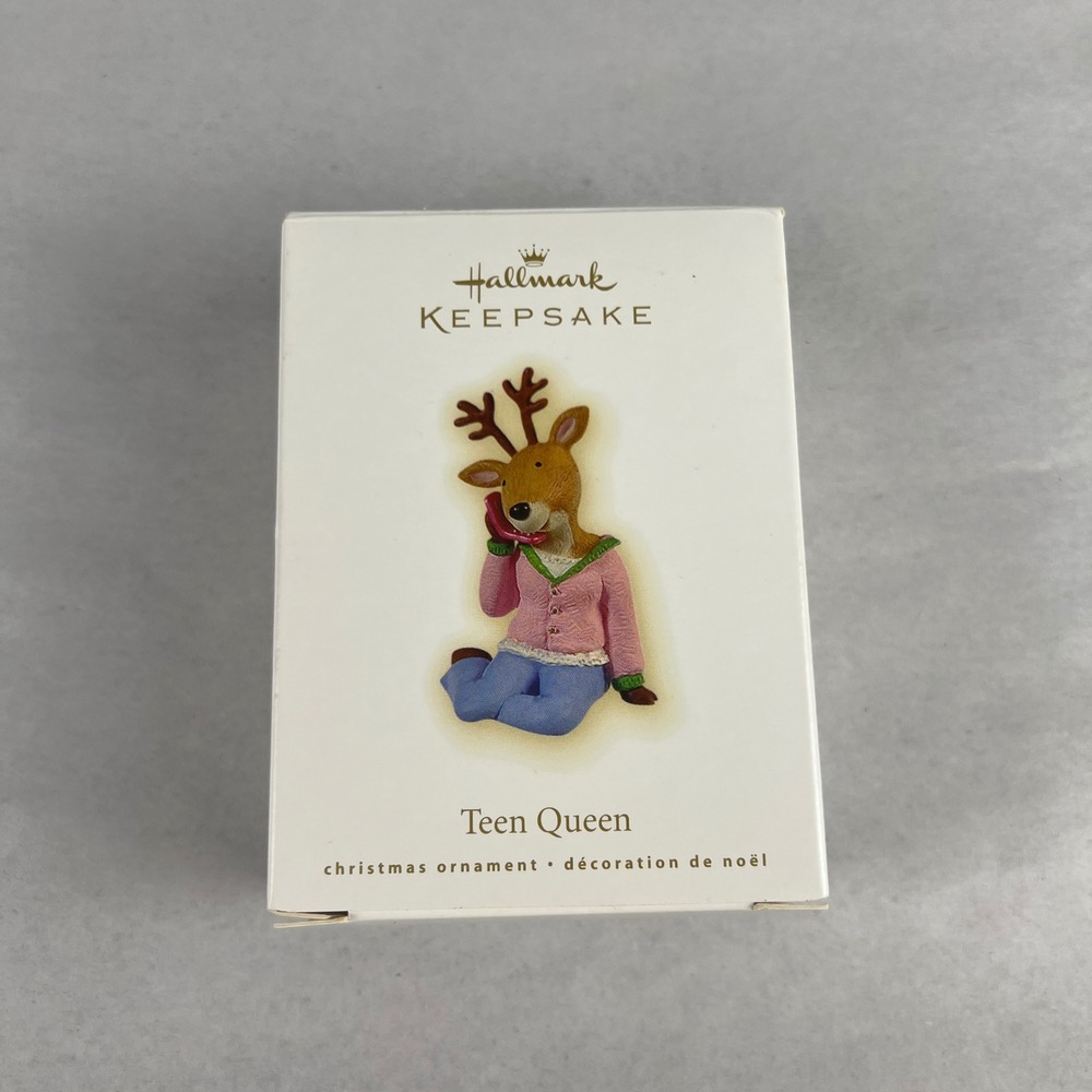 Hallmark Keepsake Teen Queen Christmas Ornament 2009 Deer Phone